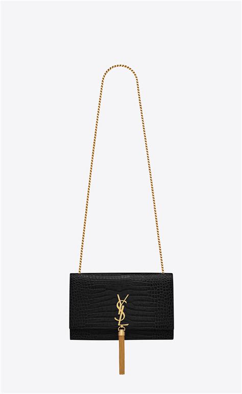 ysl croc tassel|KATE SMALL TASSEL IN CROCODILE.